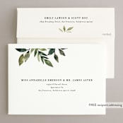 "Clearing" - Wedding Invitations in Leaf by Alethea and Ruth - FREE Recipient Addressing