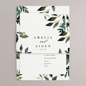 "Clearing" - Wedding Invitations in Leaf by Alethea and Ruth - Assembled