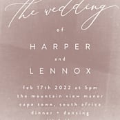 "plain paint" - Wedding Invitations in Taupe by Phrosné Barwood - Close-Up