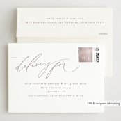 "plain paint" - Wedding Invitations in Taupe by Phrosné Barwood - FREE Recipient Addressing