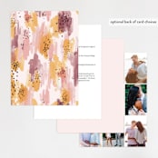 "Mod Brush" - Wedding Invitations in Blush by Lisa Fee Paura - Back of Card