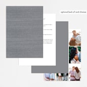 "Sunrise Waves" - Wedding Invitations in Ocean by Wildfield Paper Co - Back of Card