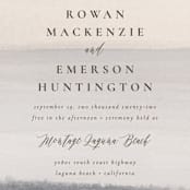 "Sunrise Waves" - Wedding Invitations in Ocean by Wildfield Paper Co - Close-Up