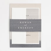 "Sunrise Waves" - Wedding Invitations in Ocean by Wildfield Paper Co - Assembled