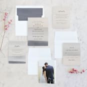 "Sunrise Waves" - Wedding Invitations in Ocean by Wildfield Paper Co - Invitation Suite