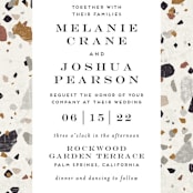 "Terrazzo Frame" - Wedding Invitations in Mustard by Amy Payne - Close-Up