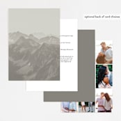 "Modern Mountain" - Wedding Invitations in Fog by Stephanie Biller - Back of Card