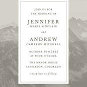 "Modern Mountain" - Wedding Invitations in Fog by Stephanie Biller - Close-Up