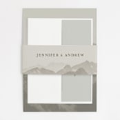 "Modern Mountain" - Wedding Invitations in Fog by Stephanie Biller - Assembled