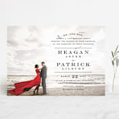 "Library Square" - Wedding Invitations in Charcoal by Meagan Christensen - Front