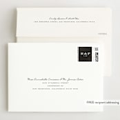 "Library Square" - Wedding Invitations in Charcoal by Meagan Christensen - FREE Recipient Addressing
