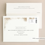 "Organic Dots" - Wedding Invitations in Champagne by lena barakat - FREE Recipient Addressing