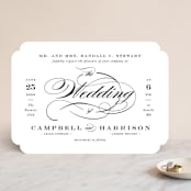 "Swept Away" - Wedding Invitations in Pearl by Jennifer Postorino - Front
