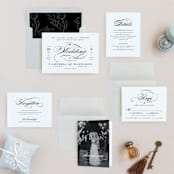 "Swept Away" - Wedding Invitations in Pearl by Jennifer Postorino - Invitation Suite