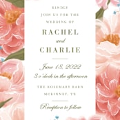 "Peony Gardens" - Wedding Invitations in Peony by Inna Moreva - Close-Up