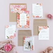"Peony Gardens" - Wedding Invitations in Peony by Inna Moreva - Invitation Suite