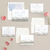 "muted mountains" - Wedding Invitations in Splendid Day by Deborah Chou - Invitation Suite