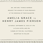 "mudcloth wedding" - Wedding Invitations in Cream by Erin Deegan - Close-Up