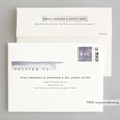 "Sea Splash" - Wedding Invitations in Amethyst by Alethea and Ruth - FREE Recipient Addressing