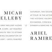"Harmonie" - Wedding Invitations in Cloud by Carly Reed Walker - Close-Up