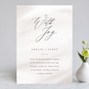 "Overjoyed" - Wedding Invitations in Taupe by Ana Sharpe - Front