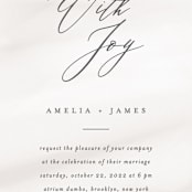 "Overjoyed" - Wedding Invitations in Taupe by Ana Sharpe - Close-Up