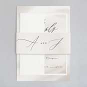 "Overjoyed" - Wedding Invitations in Taupe by Ana Sharpe - Assembled