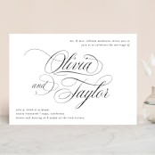 "Scripted Union" - Wedding Invitations in Pearl by Kelly Schmidt - Front