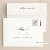 "Scripted Union" - Wedding Invitations in Pearl by Kelly Schmidt - FREE Recipient Addressing