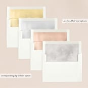 "Scripted Union" - Wedding Invitations in Pearl by Kelly Schmidt - Envelope Liner Options