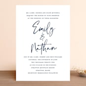 "Semi Formal" - Wedding Invitations in Navy by Kerry Doyle - Front