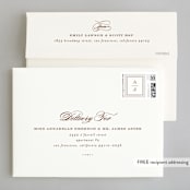 "Simply Grand" - Wedding Invitations in Dove by Hooray Creative - FREE Recipient Addressing