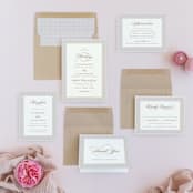 "Simply Grand" - Wedding Invitations in Dove by Hooray Creative - Invitation Suite