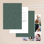 "Roman Shade" - Wedding Invitations in Evergreen by Carrie ONeal - Back of Card
