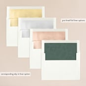 "Roman Shade" - Wedding Invitations in Evergreen by Carrie ONeal - Envelope Liner Options
