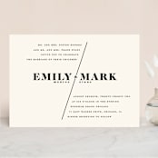 "Angled" - Wedding Invitations in Onyx by GeekInk Design - Front