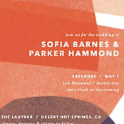 "tissue texture" - Wedding Invitations in Papaya by Carrie Moradi - Close-Up