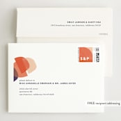 "tissue texture" - Wedding Invitations in Papaya by Carrie Moradi - FREE Recipient Addressing