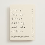 "Lineup" - Wedding Invitations in Latte by Jennifer Lew - Front