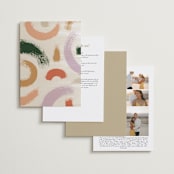 "Lineup" - Wedding Invitations in Latte by Jennifer Lew - Back of Card