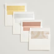 "Lineup" - Wedding Invitations in Latte by Jennifer Lew - Envelope Liner Options