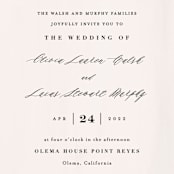 "Crush" - Wedding Invitations in Buttery by Carolyn MacLaren - Close-Up