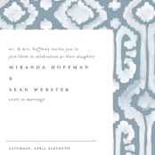 "Painted Ikat" - Wedding Invitations in Frost by Liz Conley - Close-Up