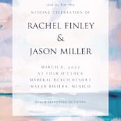 "Sand & Sun" - Wedding Invitations in Ocean by Nicole Walsh - Close-Up