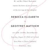 "AND" - Wedding Invitations in Carnation by Kim Dietrich Elam - Close-Up