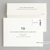 "AND" - Wedding Invitations in Carnation by Kim Dietrich Elam - FREE Recipient Addressing