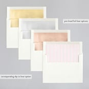 "AND" - Wedding Invitations in Carnation by Kim Dietrich Elam - Envelope Liner Options