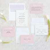 "AND" - Wedding Invitations in Carnation by Kim Dietrich Elam - Invitation Suite