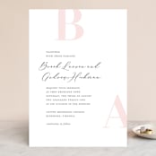 "Lettera" - Wedding Invitations in Blush by Lauren Chism - Front