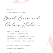 "Lettera" - Wedding Invitations in Blush by Lauren Chism - Close-Up